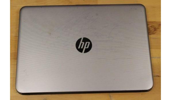 laptop HP, zonder lader, paswoord niet gekend, werking niet gekend, beschadigd